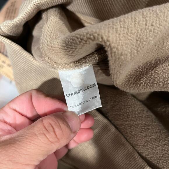 Chubbies The Froshman Comfort Hoodies Washed Tan Size‎ Small New - Picture 6 of 7